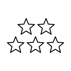 Star Rank Line Editable Stroke Icon. Real Estate, Building, House, Home, Property Vector Illustration