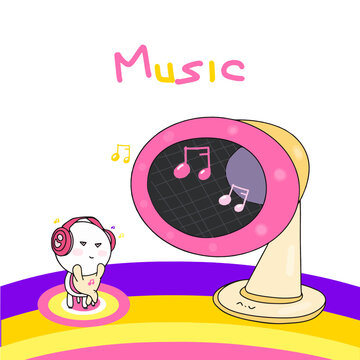 vector illustration of bitbox music background