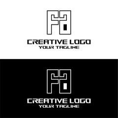 creative letter logo fa design vector