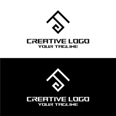 creative letter logo fa design vector