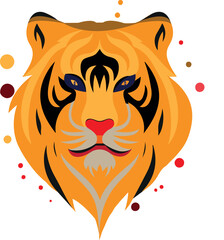 Tiger Head logo icon vector .