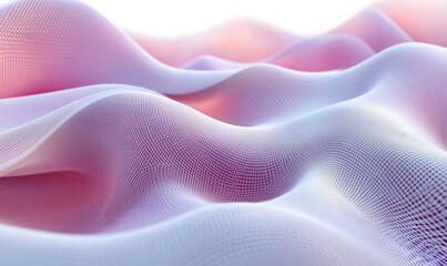 Abstract translucent grids forming dynamic wave patterns. Modern minimalistic 3d design, Generative AI