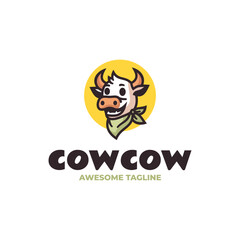 Cowcow Simple Mascot Logo