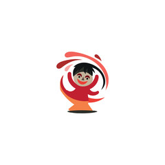 kids  logo icon vector .