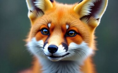 Obraz premium red fox portrait