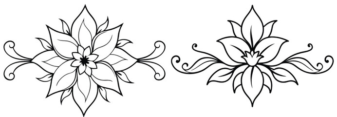 black and white flowers