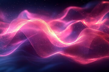 Fototapeta premium Abstract chaotic polygonal arcs creating glowing radiant layers, Generative AI