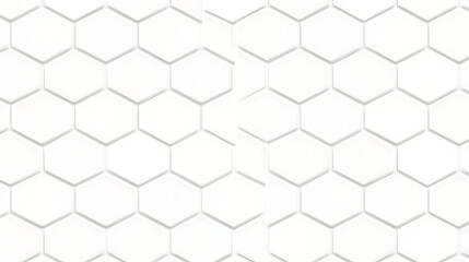 Fototapeta premium Elegant White Hexagon Tile Pattern Architectural Design Repetitive Geometric Modern Background