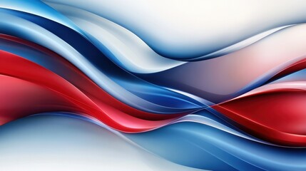 Fototapeta premium Abstract background with blue and red waves leading lines