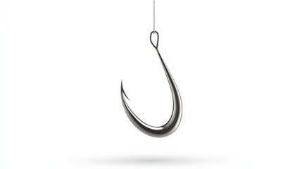 fishing hook on white background