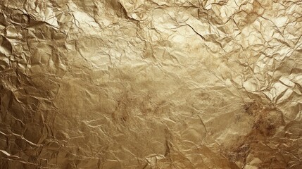 Fototapeta premium Crumpled gold foil texture background design (2)