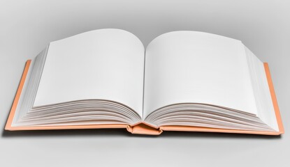 Fototapeta premium Open Book with Intricate Paper Cut Design on Tan Cover