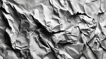 Obraz premium Crumpled Grey Paper Texture Background