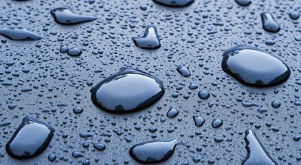 Close-Up of Water Droplets on a Solar Panel Symbolizing Clean Energy and Sustainability in Renewable Power Production