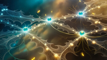Fototapeta premium Intricate Neural Network Visualization