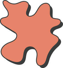 Abstract Retro Groovy Shape Element Decoration