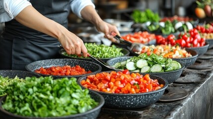 Vibrant Vegetable Buffet: A Culinary Delight