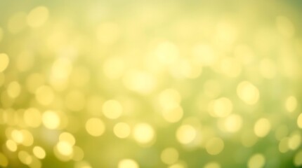 Obraz premium High-resolution abstract background image featuring a field of soft, glowing light orbs in varying shades of green and yellow, rendered in a minimalist style with a shallow depth of.