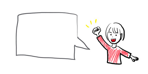 やる気に満ちた人のイラスト素材