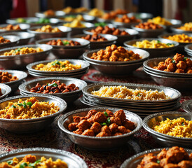 Obraz premium delicious food items for iftar