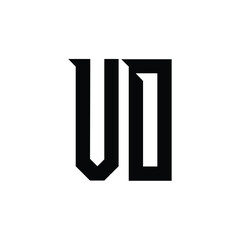 VO monogram logo design letter text name symbol monochrome logotype alphabet character simple logo