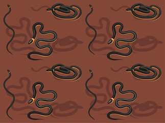 Snake Ringneck Cute Seamless Wallpaper Background