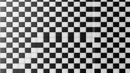 Fototapeta premium 3D Checkered Pattern In Black And White