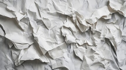 Fototapeta premium Crumpled white paper texture background