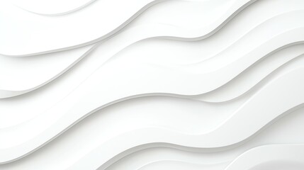 Abstract white wavy pattern with layered curves creating a smooth, flowing texture ideal for backgrounds or designs.