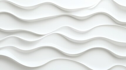Obraz premium Abstract white wavy texture. Minimalist design with flowing lines. Perfect backdrop for creative projects.