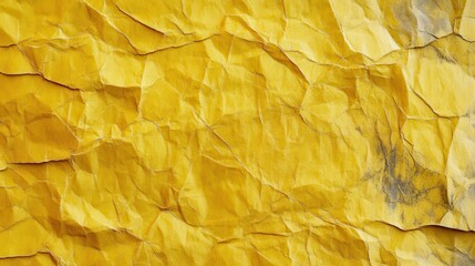 Crumpled yellow paper texture background (10)