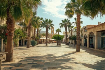 Ayia Napa Monastery Square: Vibrant City Landscape in Cyprus
