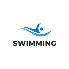 swimming logo design concept simple idea