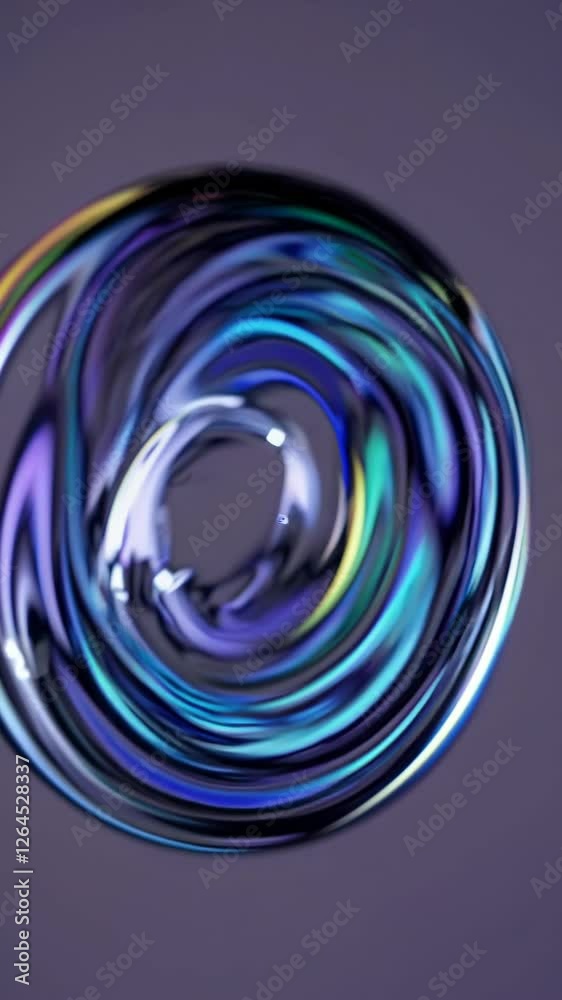 Aufkleber close-up of an iridescent soap bubble resembling an alien planet.