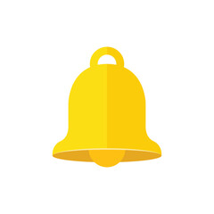 Notification bell icon in flat style. Incoming inbox message vector illustration on isolated background. Ringing bell sign business concept.