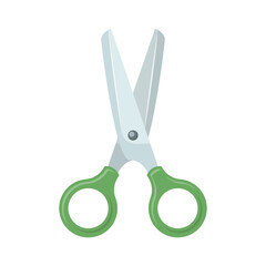 Scissor icon in flat style. Cutting hair equipment vector illustration on isolated background. Hairdressing sign business concept.