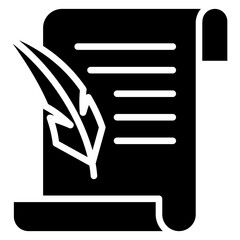 Fototapeta premium Testament glyph icon