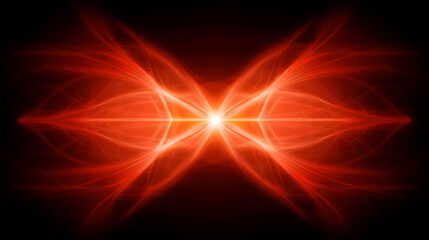 Luminous Red Abstract Power Burst Design Emanating Energy from Central Point on Dark Backdrop