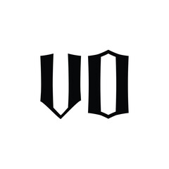 VO monogram logo design letter text name symbol monochrome logotype alphabet character simple logo