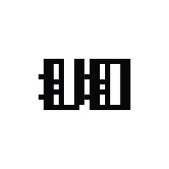 VO monogram logo design letter text name symbol monochrome logotype alphabet character simple logo