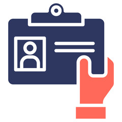 Id Card glyph color icon