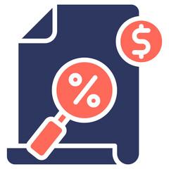 Tax Documents glyph color icon
