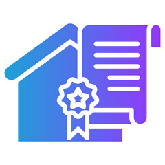 Deed glyph gradient icon