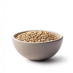 Bowl of Delicious Whole Wheat Cereal Rings Healthy Breakfast Food Image High Resolution Studio Shot Brown Beige Cereal Oats Meal Dish Grain Snack     