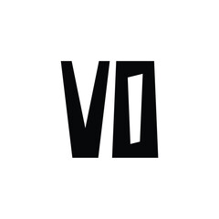 Fototapeta premium VO monogram logo design letter text name symbol monochrome logotype alphabet character simple logo