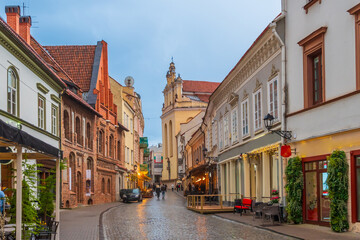 Downtown Vilnius city skyline, cityscape of  Lithuania