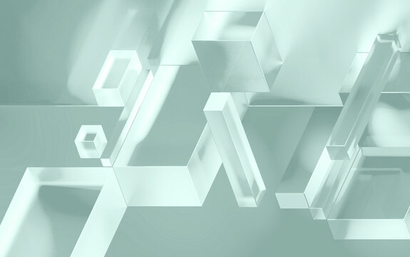 Geometric Light Teal Color Shapes and Patterns Abstract Background for Bold Designs
