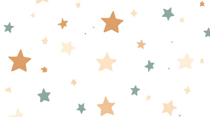 Playful Starry Night Celestial Design Festive Celebration Background Pattern with Muted Color Tones
