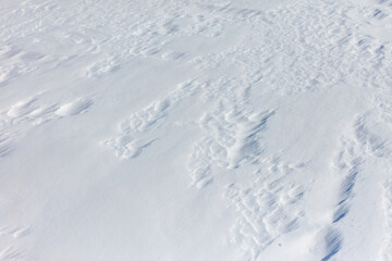 The snow is white and the ground is covered in it