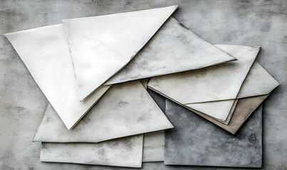 Abstract image of a stack of aged, textured envelopes, evoking a sense of mystery and forgotten correspondence.